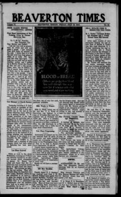 Beaverton times. (Beaverton, Or.) 191?-19??, July 19, 1918, Image 1