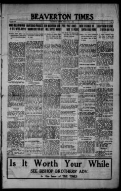 Beaverton times. (Beaverton, Or.) 191?-19??, July 02, 1920, Image 1