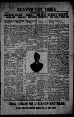 Beaverton times. (Beaverton, Or.) 191?-19??, October 29, 1920, Image 1