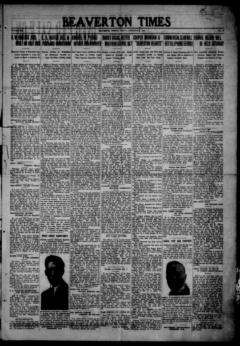 Beaverton times. (Beaverton, Or.) 191?-19??, December 03, 1920, Image 1